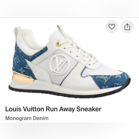 *Authentic* Louis Vuitton Run Away Sneaker - Monogram Denim - Picture 1 of 9